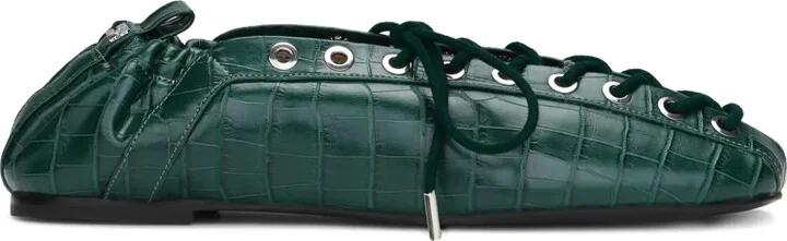 Lace-Up Ballet Flats