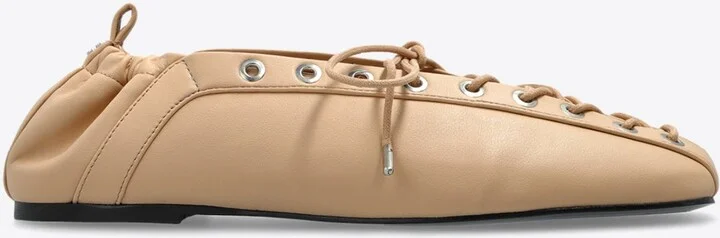Lace-Up Ballet Flats