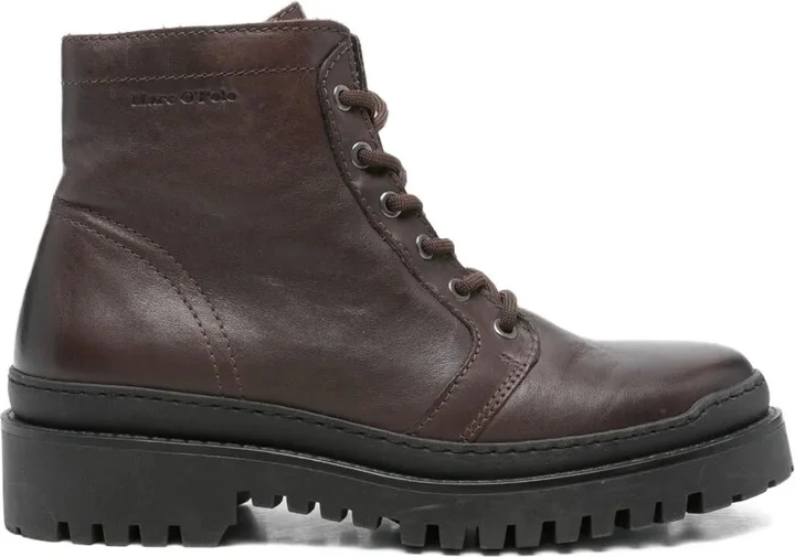Lace-Up Biker Boots