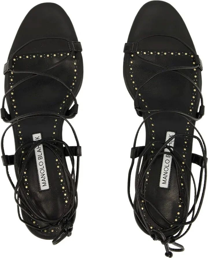 Lace-Up Block-Heel Sandals - Image 4