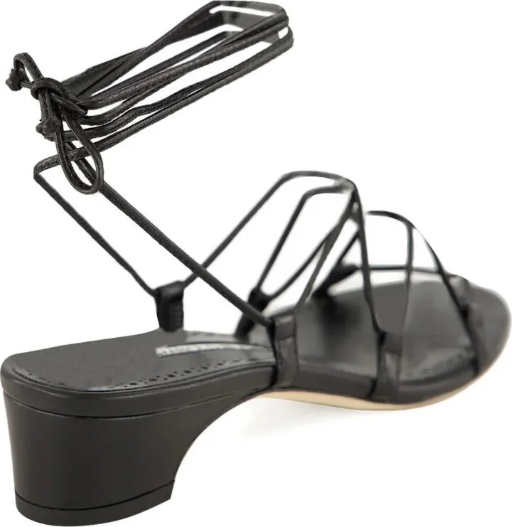 Lace-Up Block-Heel Sandals - Image 5
