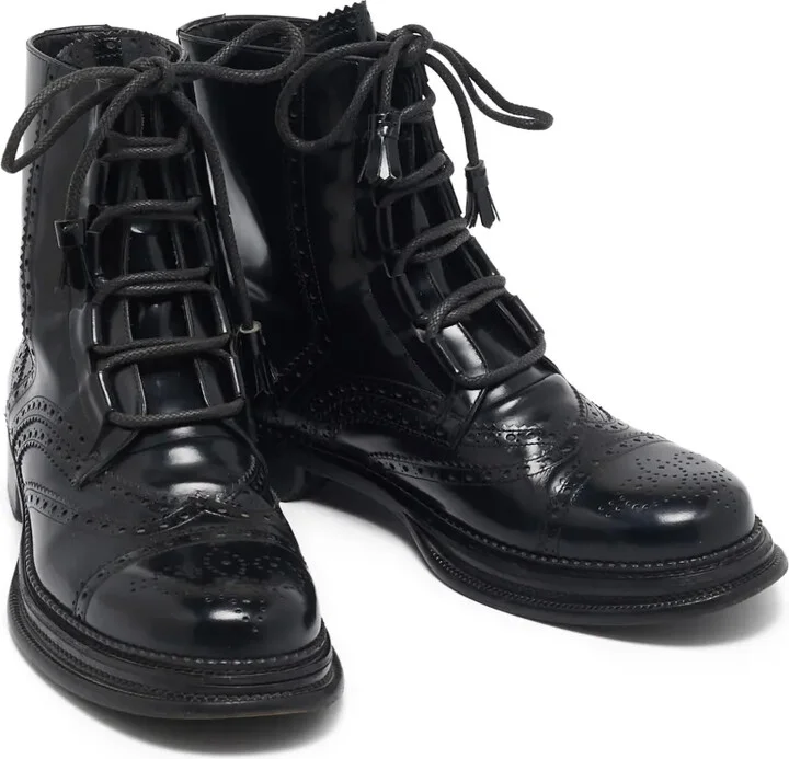 Lace-Up Brogue Boots - Image 2