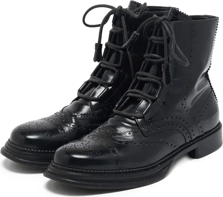 Lace-Up Brogue Boots - Image 5
