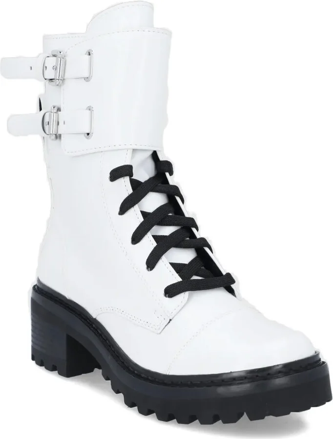 Lace-Up Buckle Boots
