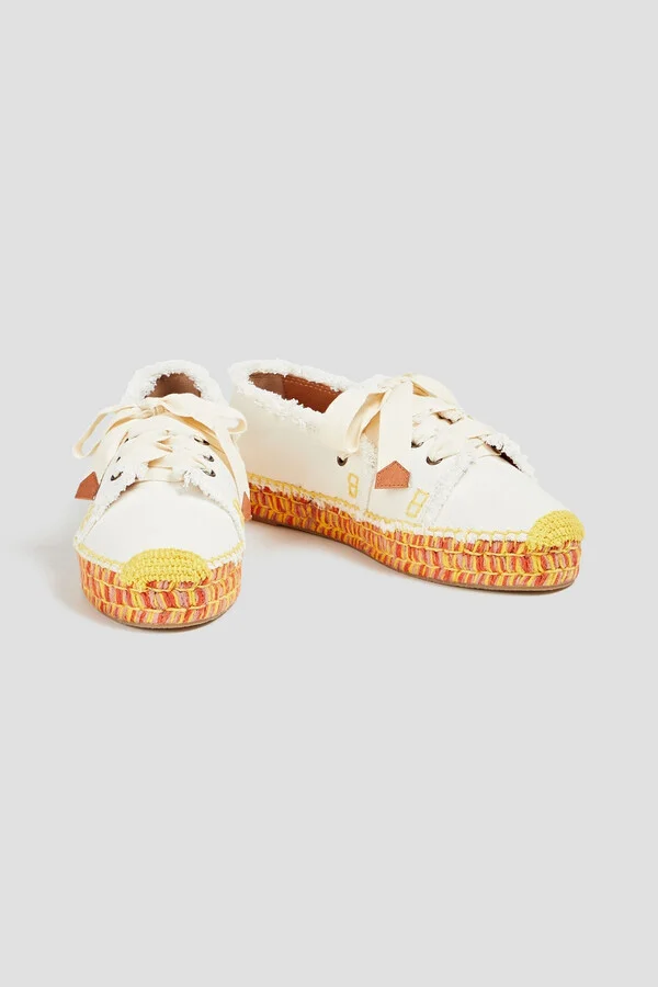 Lace-up canvas platform espadrilles - Image 2