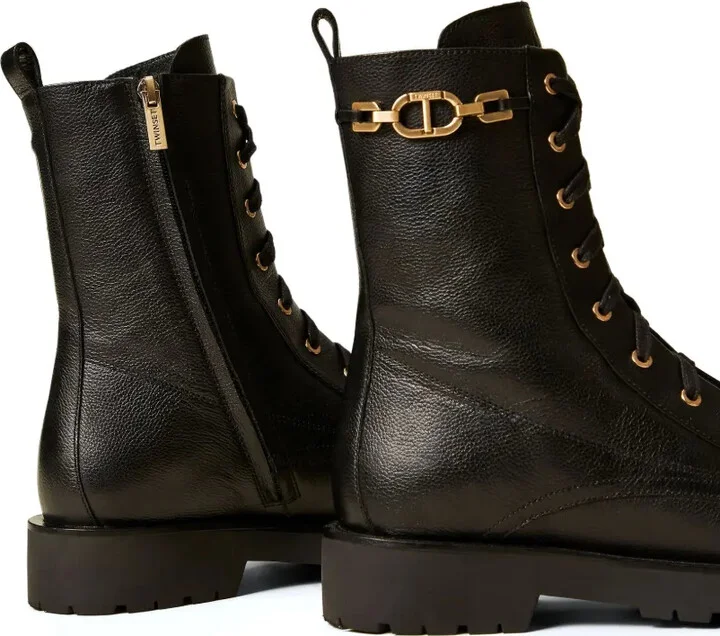 Lace-Up Chain Boots - Image 3