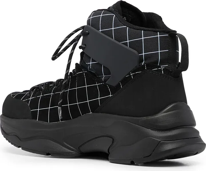 Lace-Up Checked Ankle Boots - Image 3