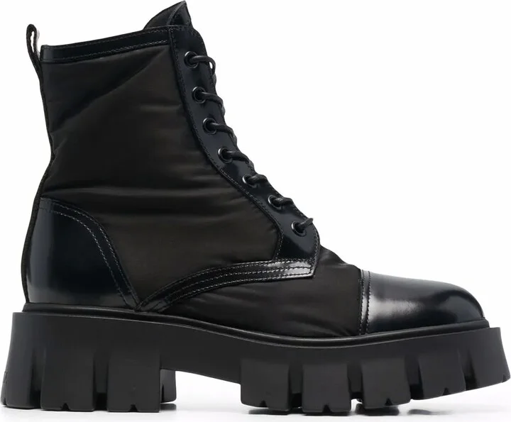 Lace-Up Chunky-Sole Boots