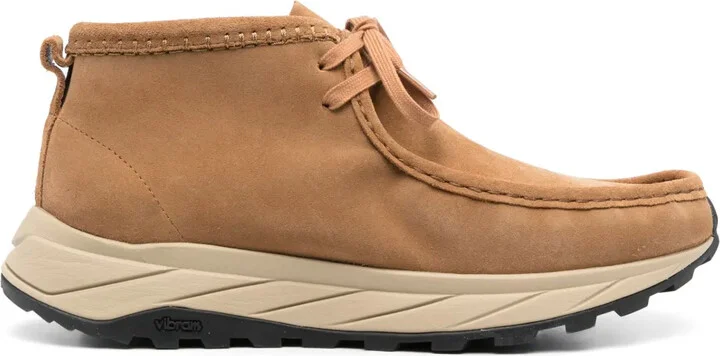 Lace-Up Chunky-Sole Suede Boots