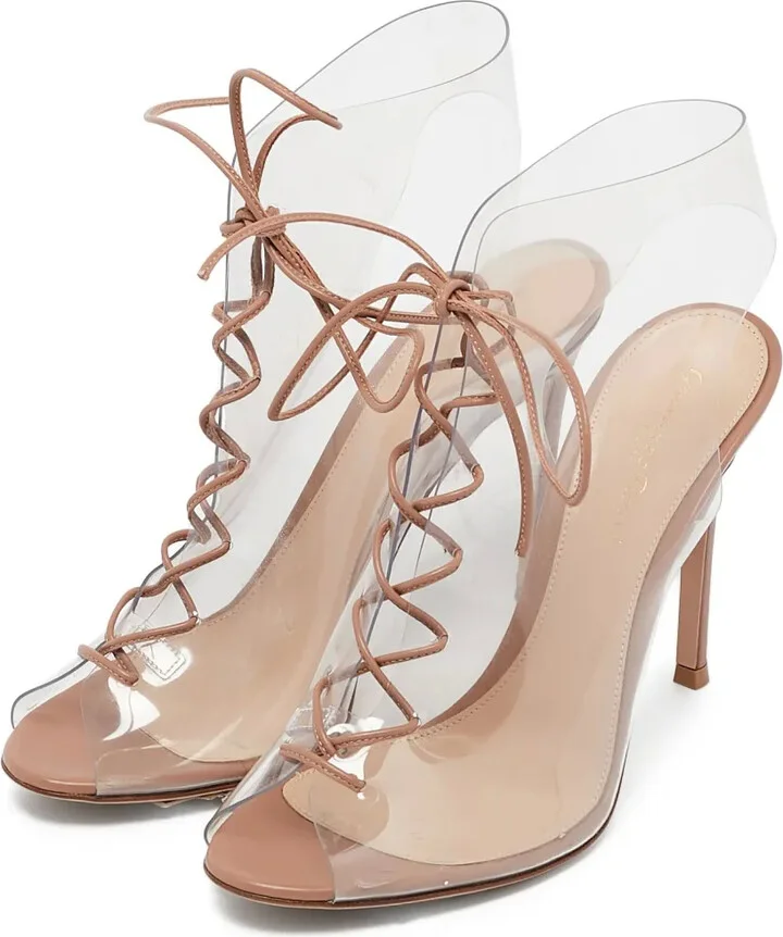 Lace-Up Clear-Panel Boots - Image 2