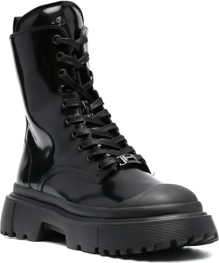 Lace-Up Combat Boots - Image 2