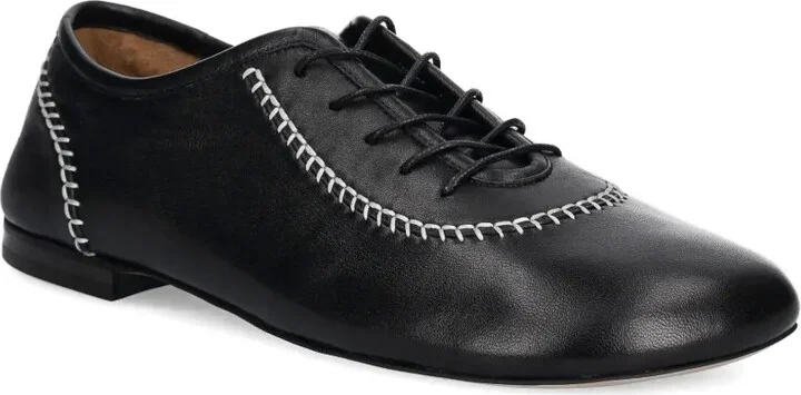 Lace-Up Contrast-Stitch Shoes - Image 2