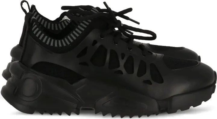 Lace-Up Cut-Out Detail Sneakers