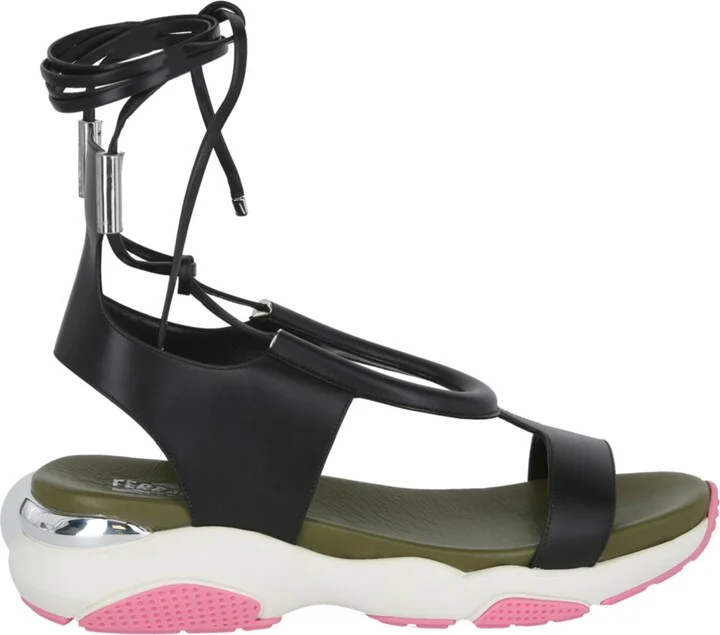 Lace-Up Flat Sandals