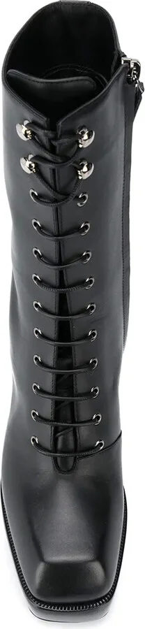 Lace-Up High Heel Boots - Image 4
