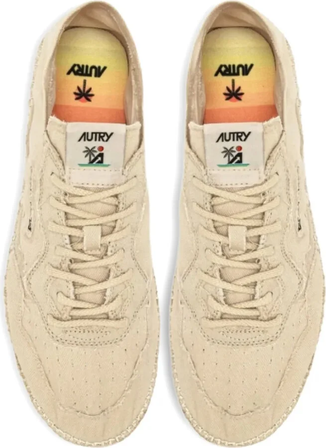 Lace-Up Jute Low-Top Sneakers - Image 3