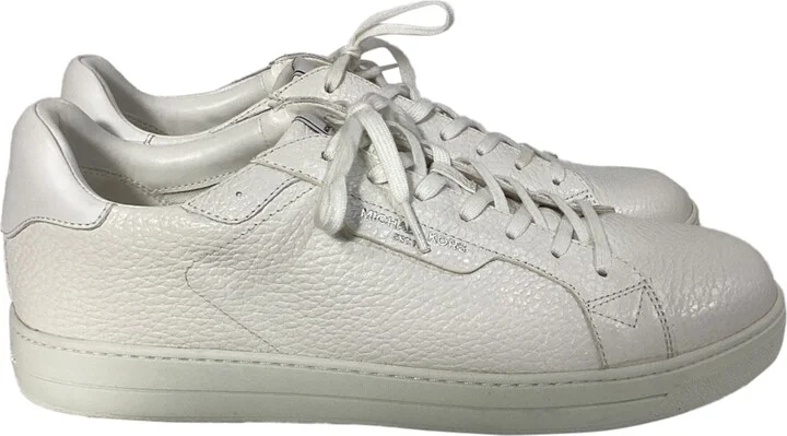 Lace Up Keating Sneakers in Optic White Leather