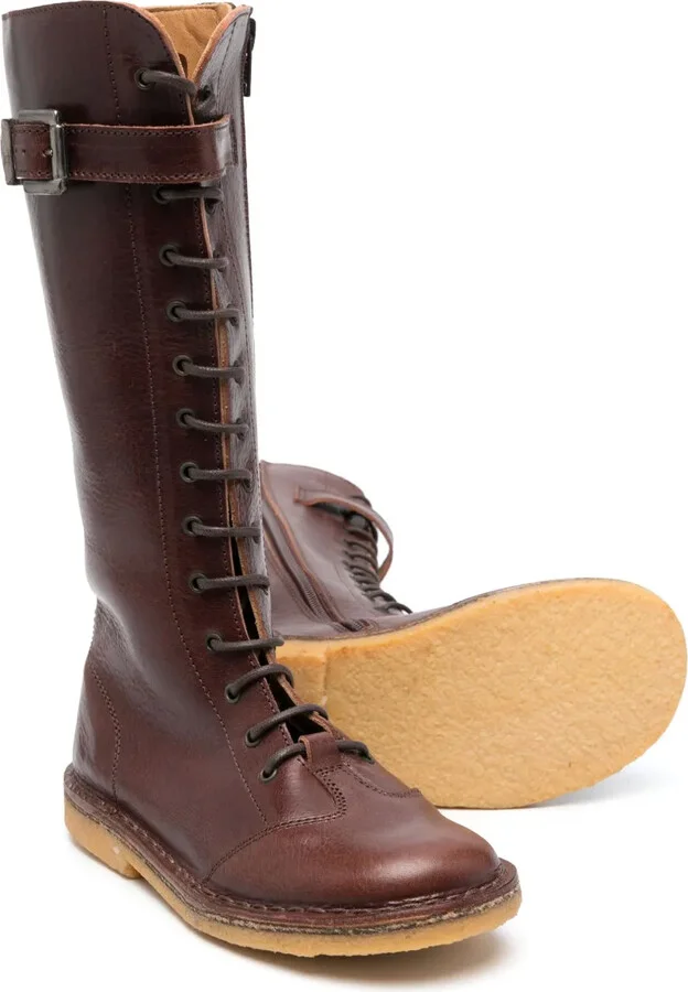 Lace-Up Knee-High Boots - Image 2
