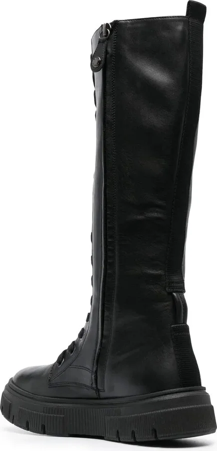 Lace-Up Knee-High Boots - Image 3