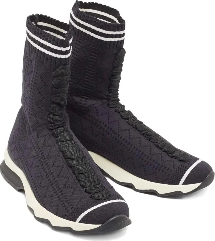 Lace-Up Knitted Sneakers - Image 3