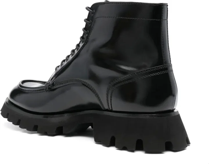 Lace-Up Leather Ankle Boots - Image 3