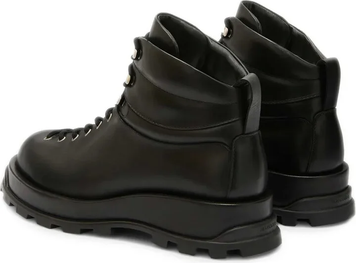 Lace-Up Leather Ankle Boots - Image 3