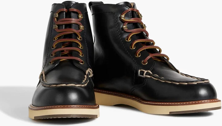 Lace-up leather ankle boots - Image 2