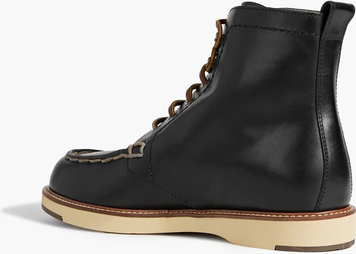 Lace-up leather ankle boots - Image 3