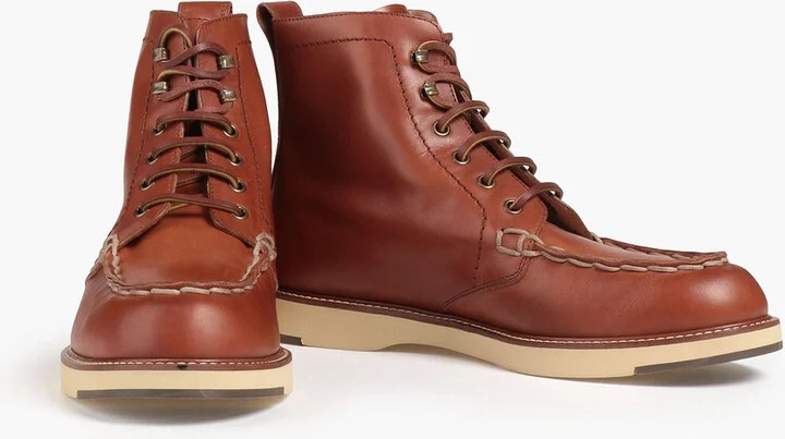 Lace-up leather ankle boots - Image 5