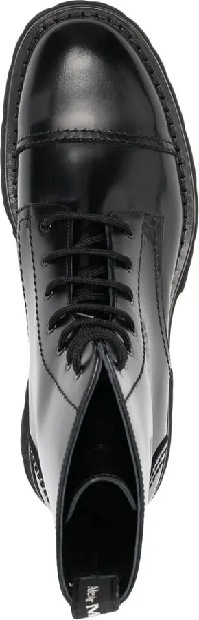 Lace-Up Leather Ankle Boots - Image 4
