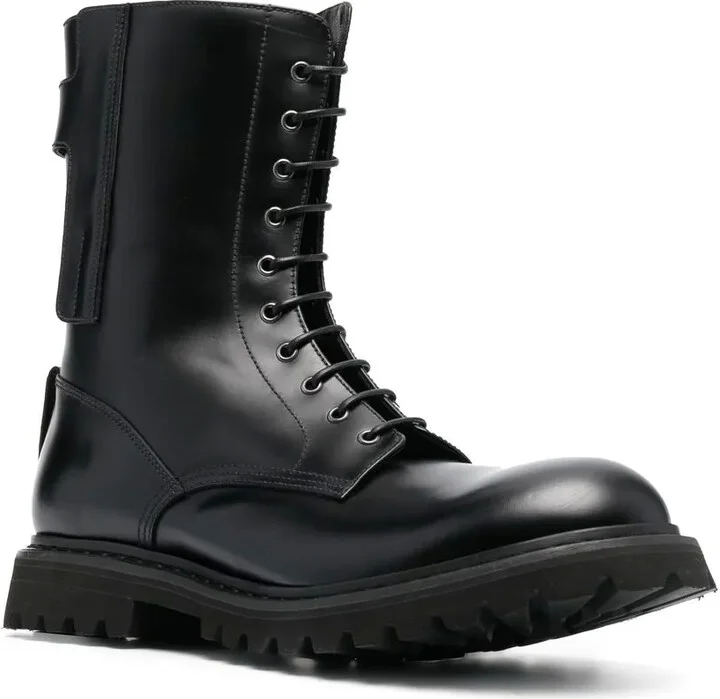 Lace-Up Leather Ankle Boots - Image 2