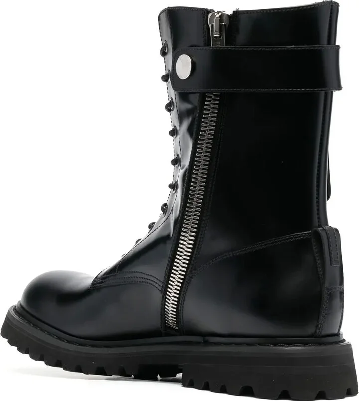 Lace-Up Leather Ankle Boots - Image 3