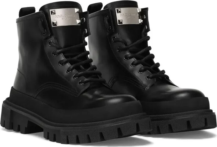 Lace-Up Leather Ankle Boots - Image 2