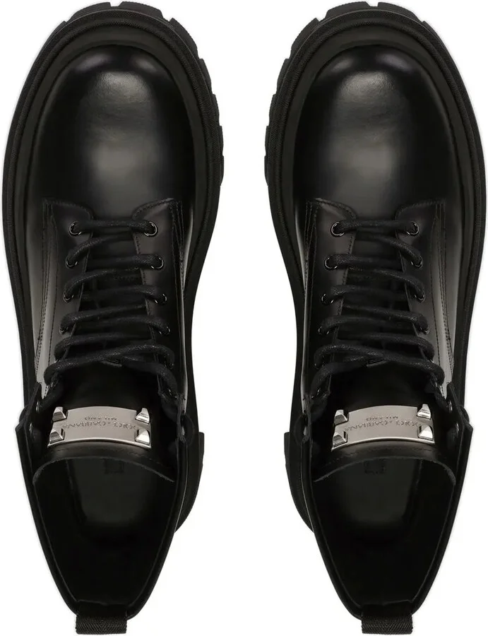 Lace-Up Leather Ankle Boots - Image 4