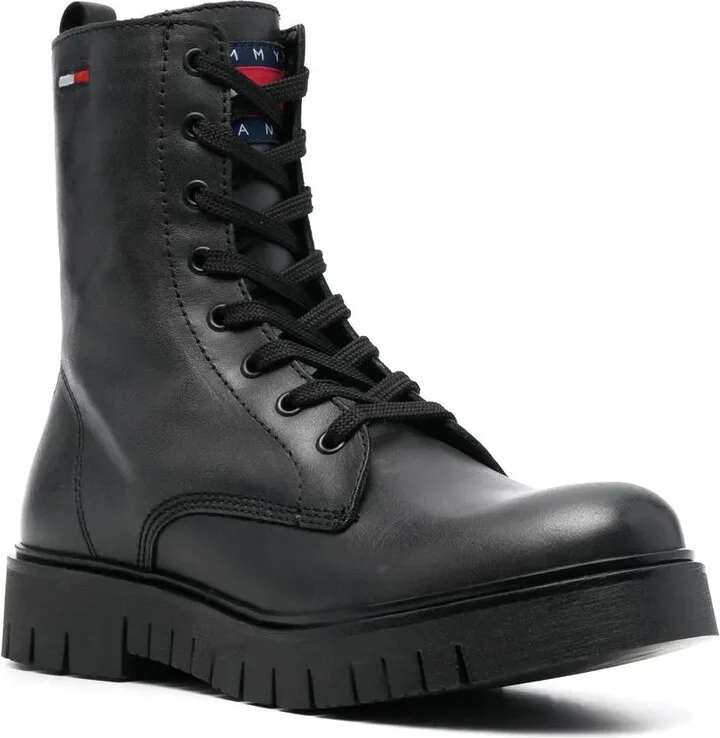Lace-Up Leather Ankle Boots - Image 2