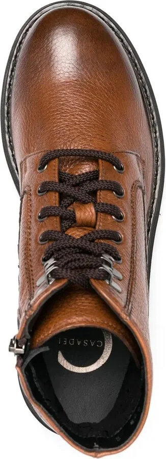 Lace-Up Leather Ankle Boots - Image 4