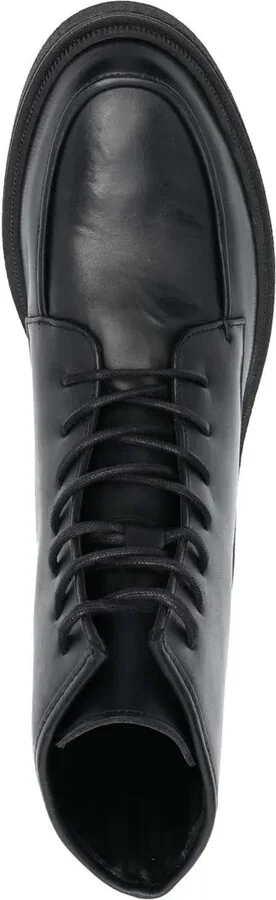 Lace-Up Leather Ankle Boots - Image 4