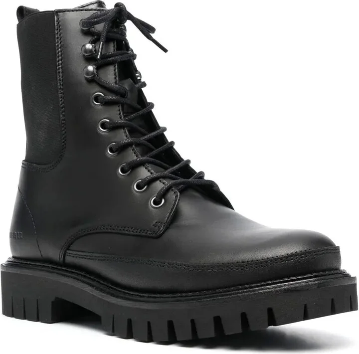 Lace-Up Leather Ankle Boots - Image 2