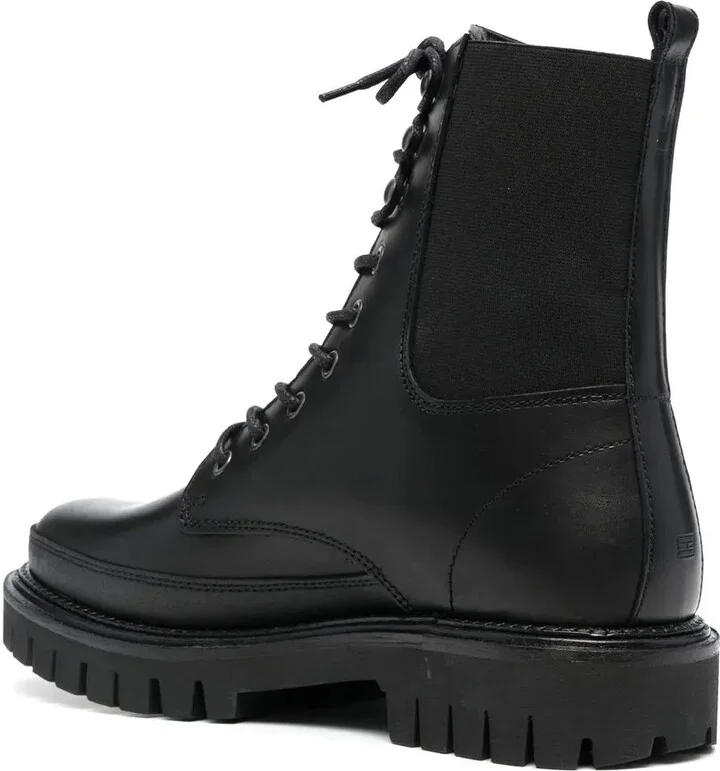 Lace-Up Leather Ankle Boots - Image 3
