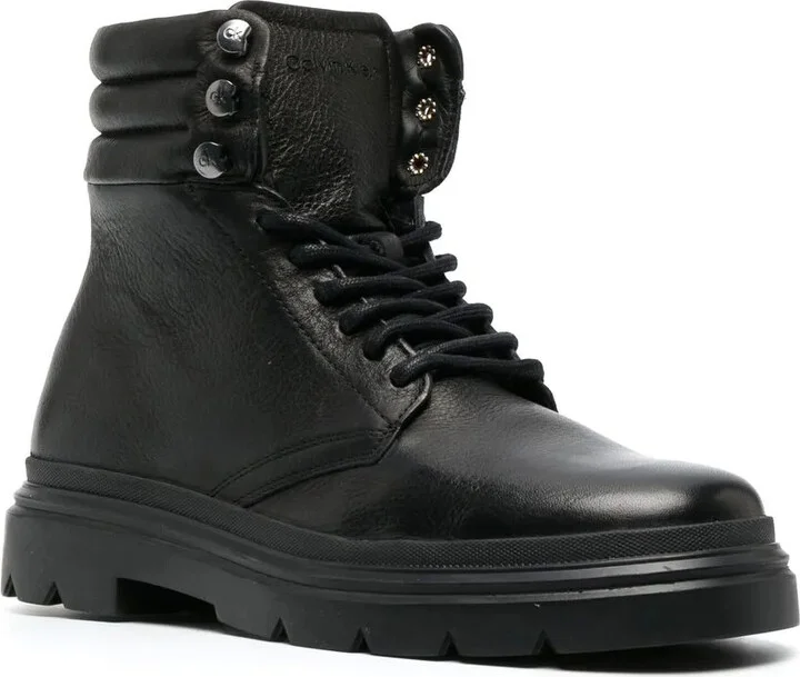 Lace-Up Leather Ankle Boots - Image 2