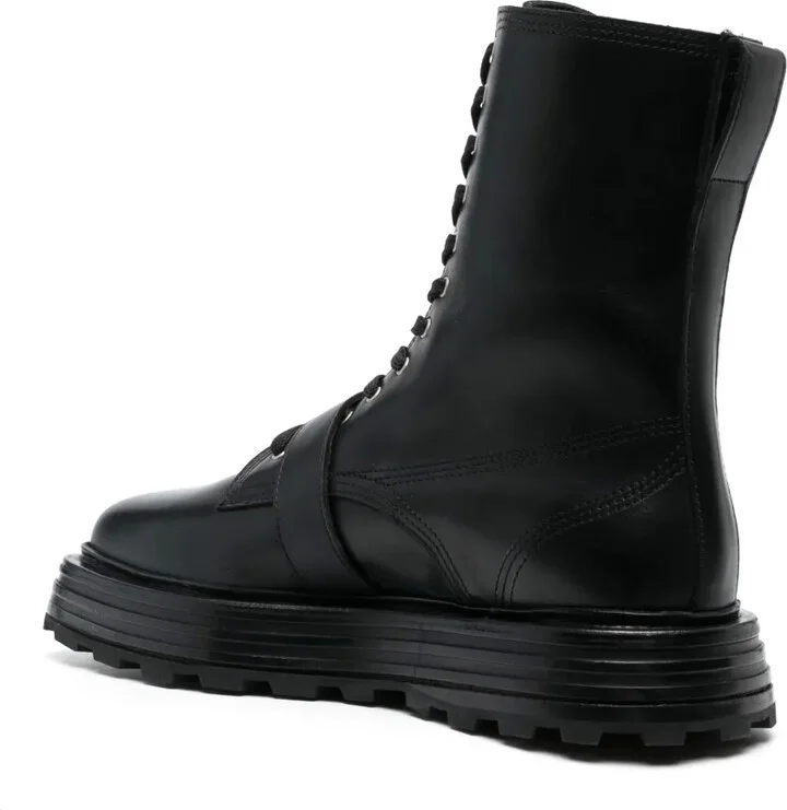 Lace-Up Leather Ankle Boots - Image 3