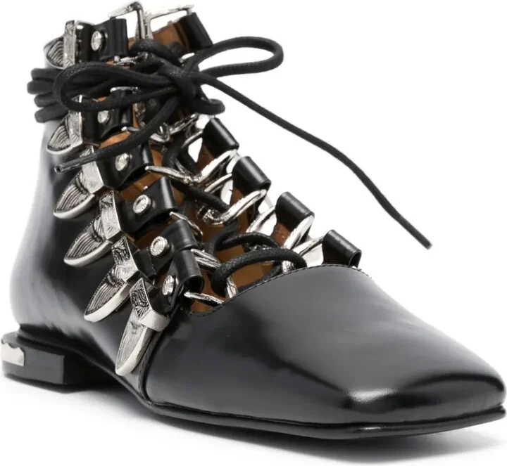 Lace-Up Leather Ankle Boots - Image 2