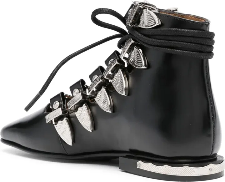Lace-Up Leather Ankle Boots - Image 3