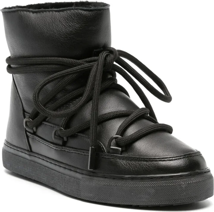 Lace-Up Leather Ankle Boots - Image 2