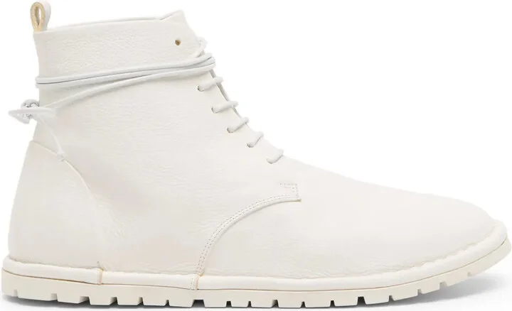 Lace-Up Leather Ankle Boots