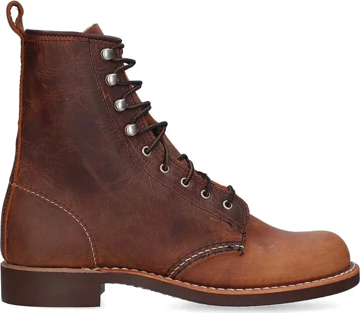 Lace-Up Leather Ankle Boots