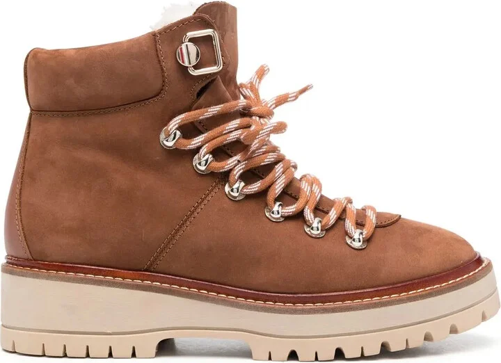 Lace-Up Leather Ankle Boots