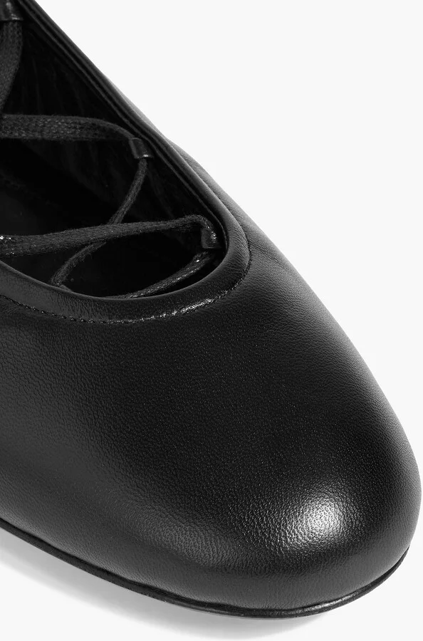 Lace-up leather ballet flats - Image 4