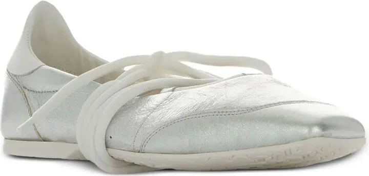 Lace-Up Leather Ballet Flats - Image 2