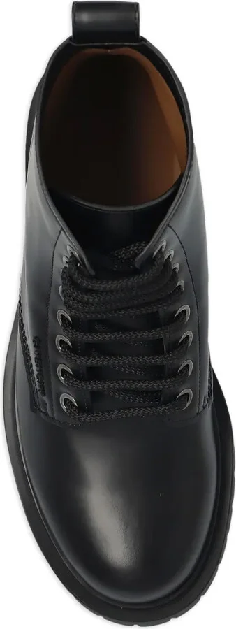 Lace-Up Leather Biker Boots - Image 3